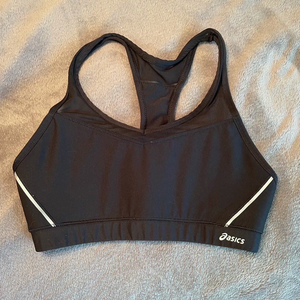 Black ASICS Workout Bra